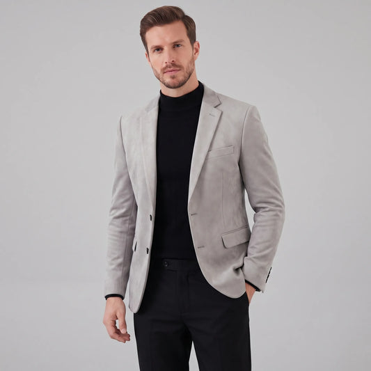 Heren blazer met V-hals