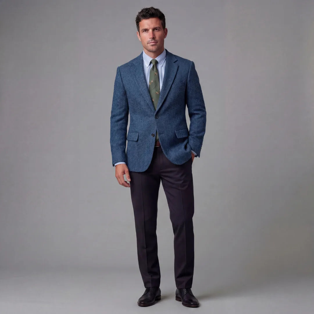 Heren blazer met flapzakken