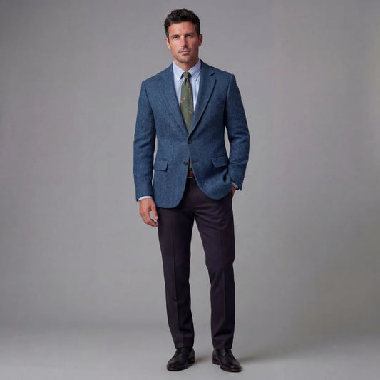 Heren blazer met flapzakken