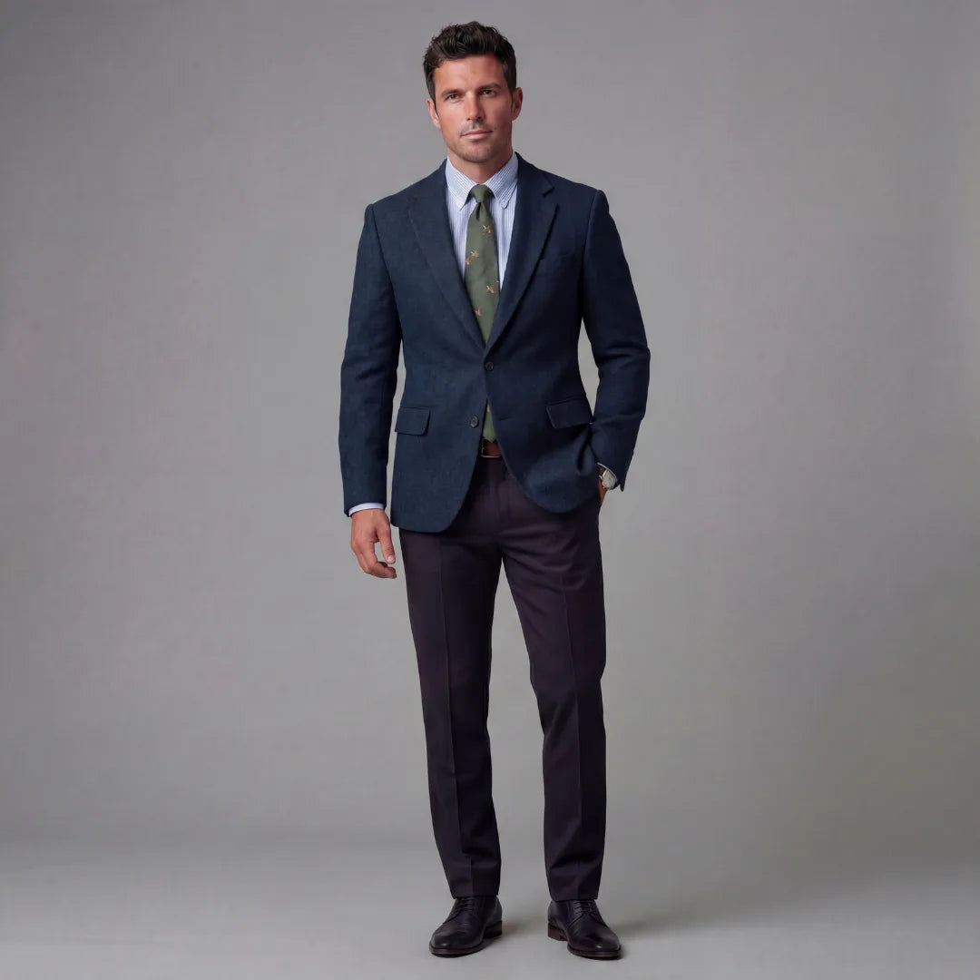Heren blazer met flapzakken