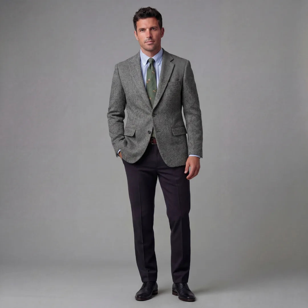 Heren blazer met flapzakken
