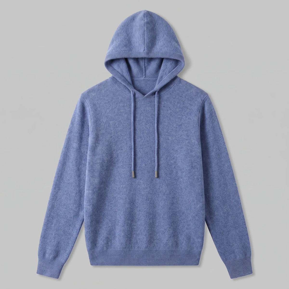 Hoodie met trekkoord en ribbels