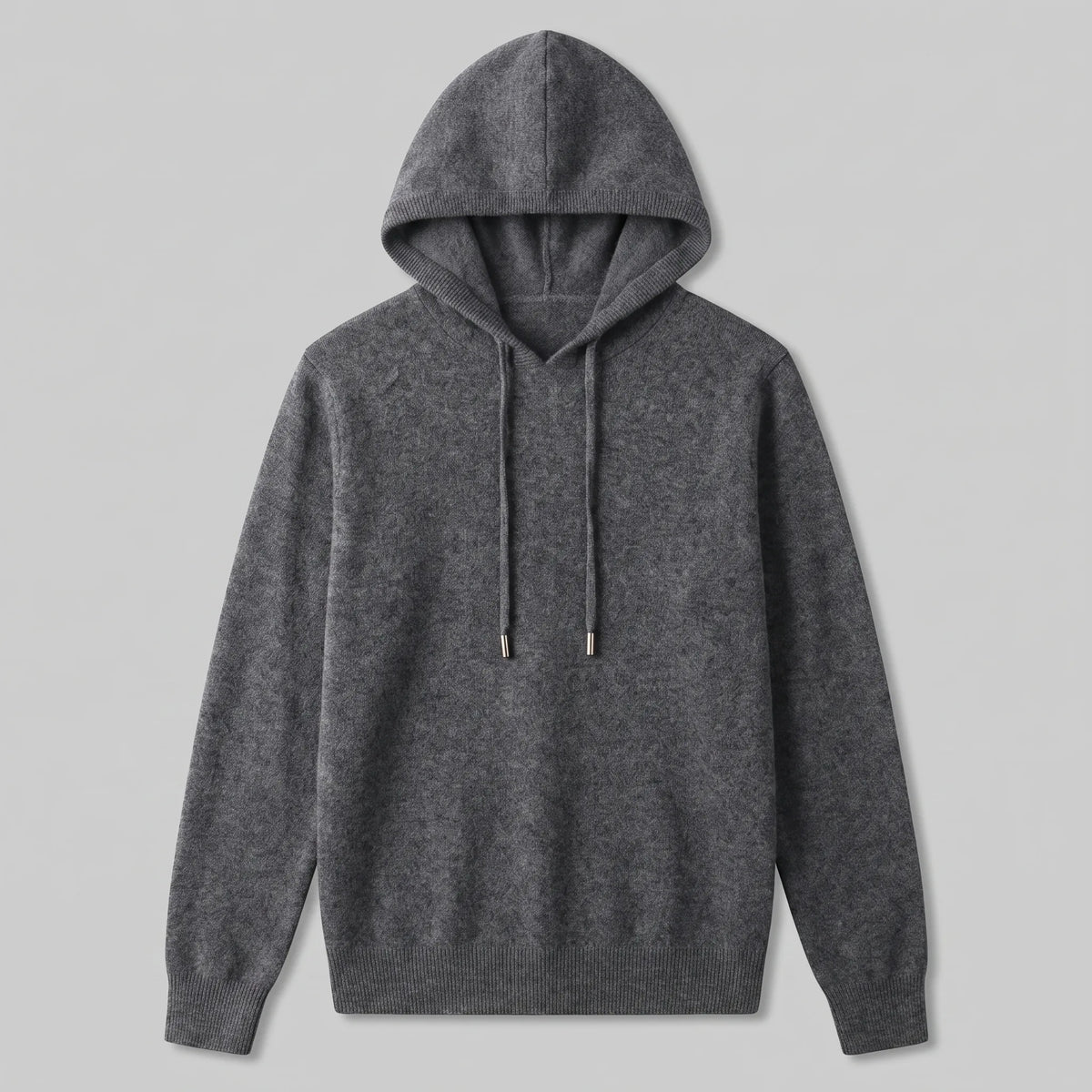 Hoodie met trekkoord en ribbels