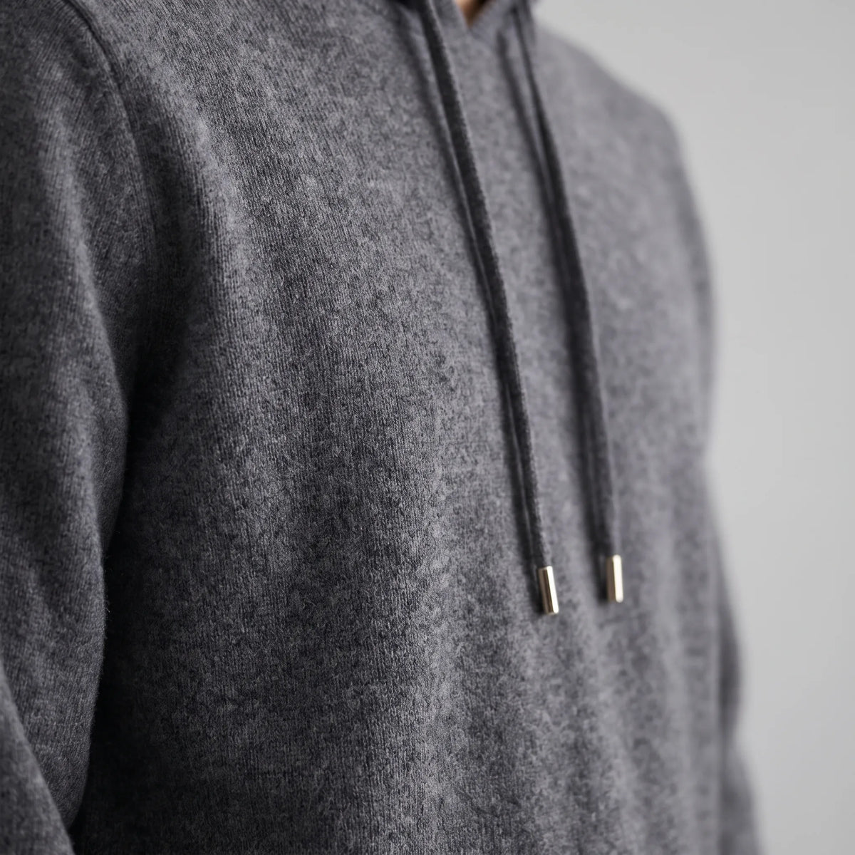 Hoodie met trekkoord en ribbels