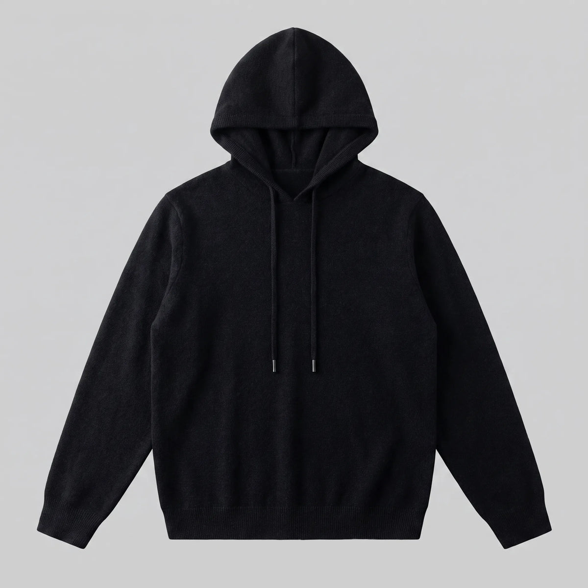 Hoodie met trekkoord en ribbels