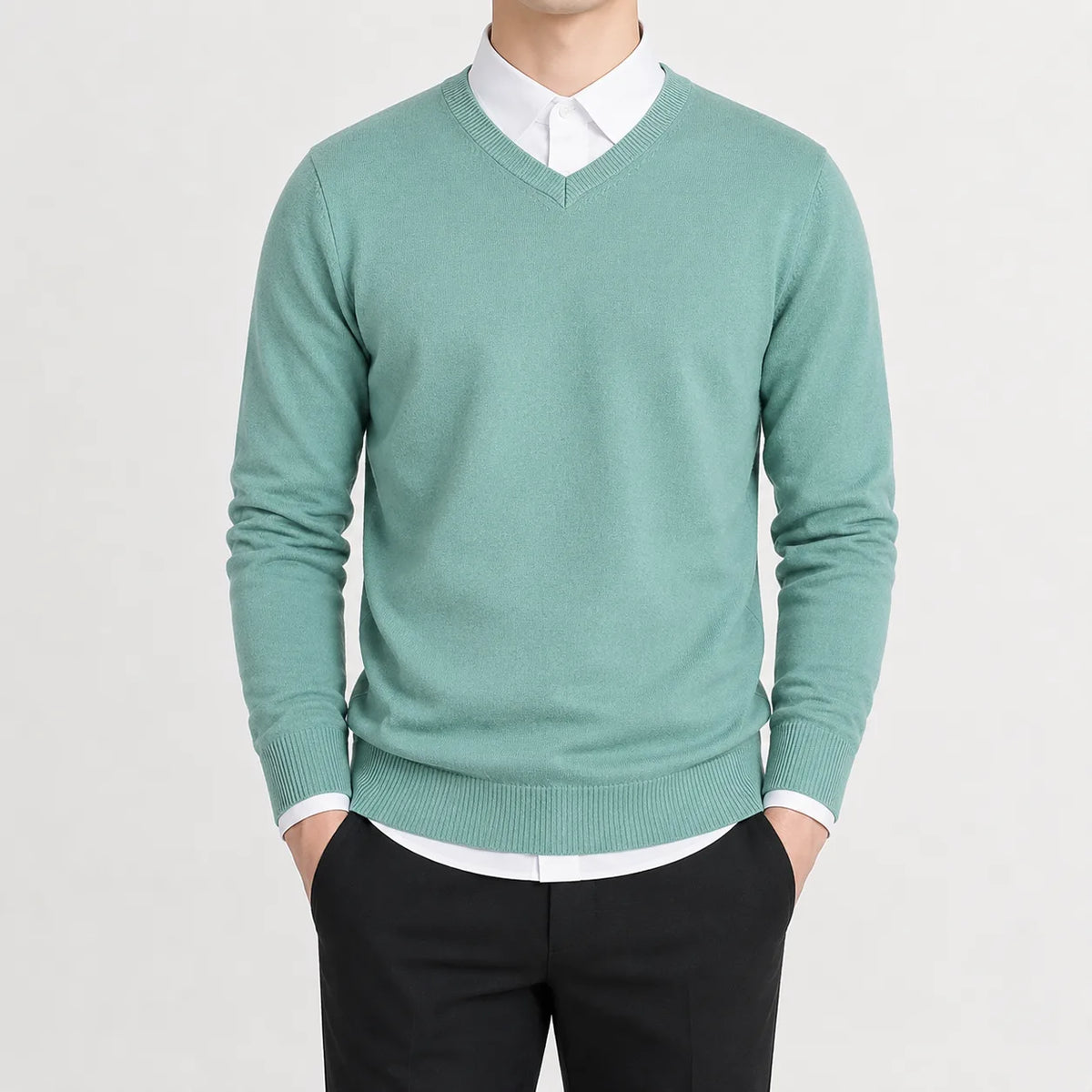 V-neck trui met lange mouwen