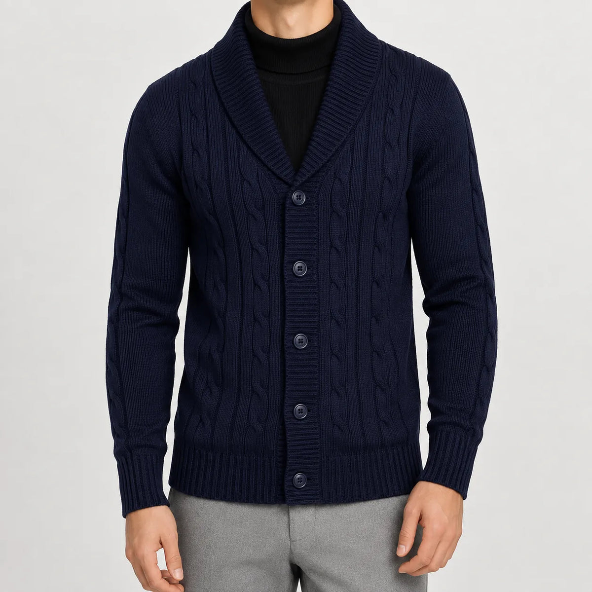 Cardigan met kabel breipatroon