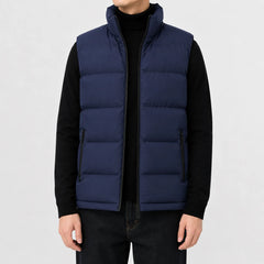 Gilet met hoge kraag en rits