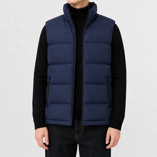 Gilet met hoge kraag en rits