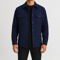 Overshirt met mandarin kraag