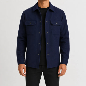 Overshirt met mandarin kraag