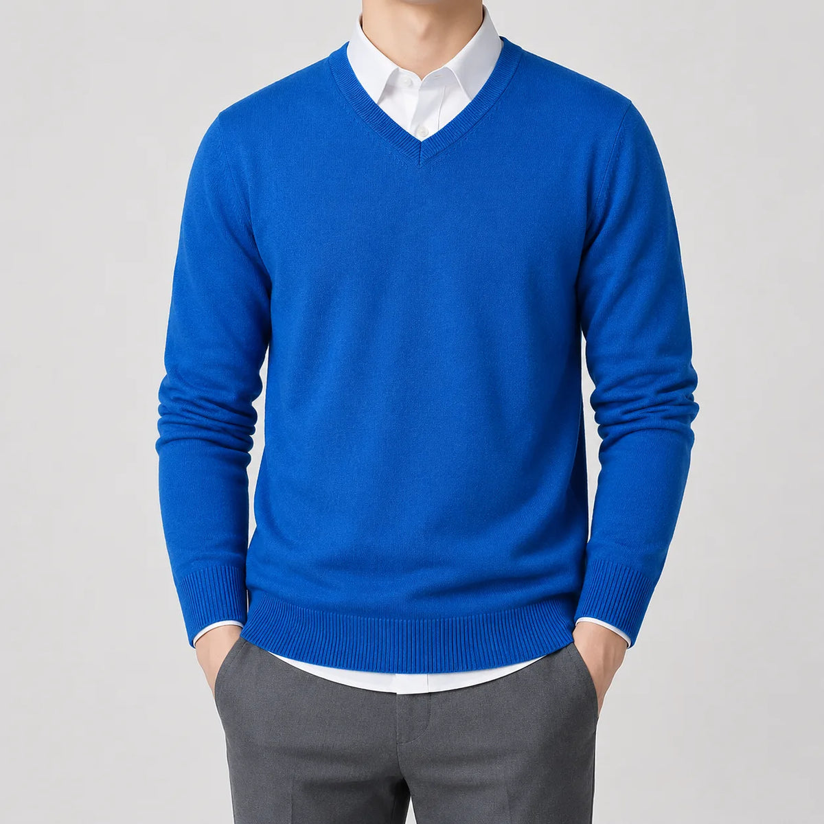 V-neck trui met lange mouwen