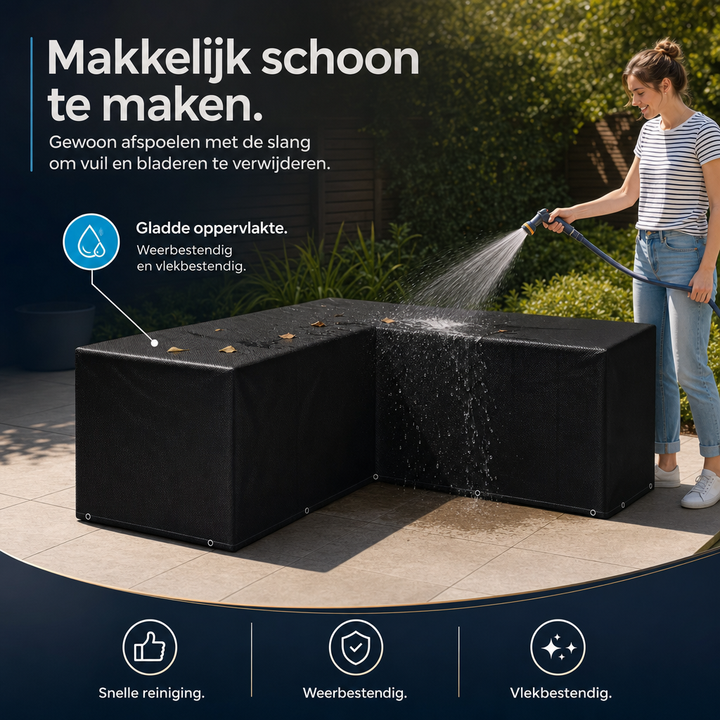 L Vormige Tuinmeubelhoes 250x250x90 cm Waterdicht - Loungeset Hoes