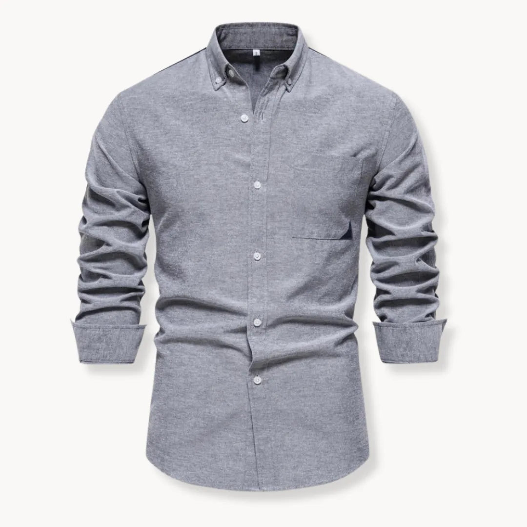 Overhemd met button-down kraag en borstzak
