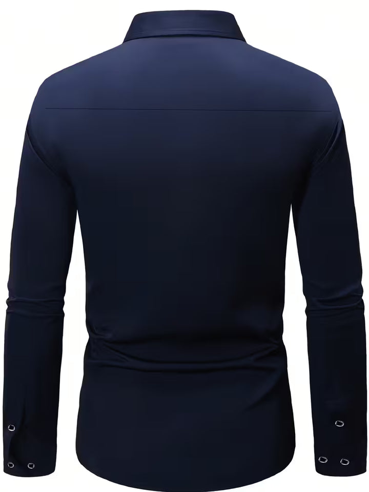 Overhemd met geometrisch patroon en slim fit