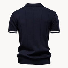 Polo met korte rits en klassieke kraag