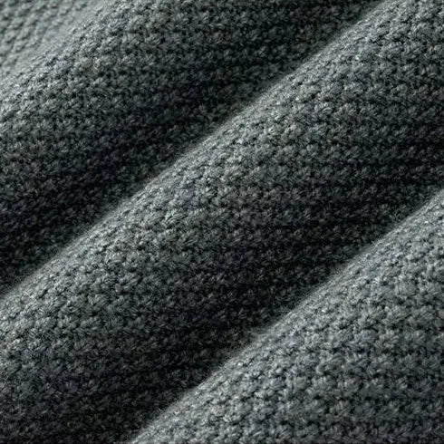 Trui met ribbed mock neck