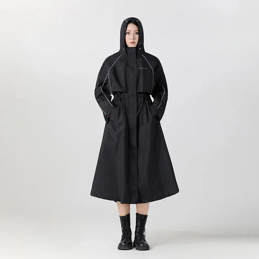 Oversized hooded regenjas