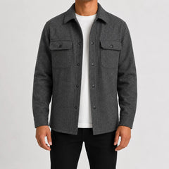 Overshirt met mandarin kraag