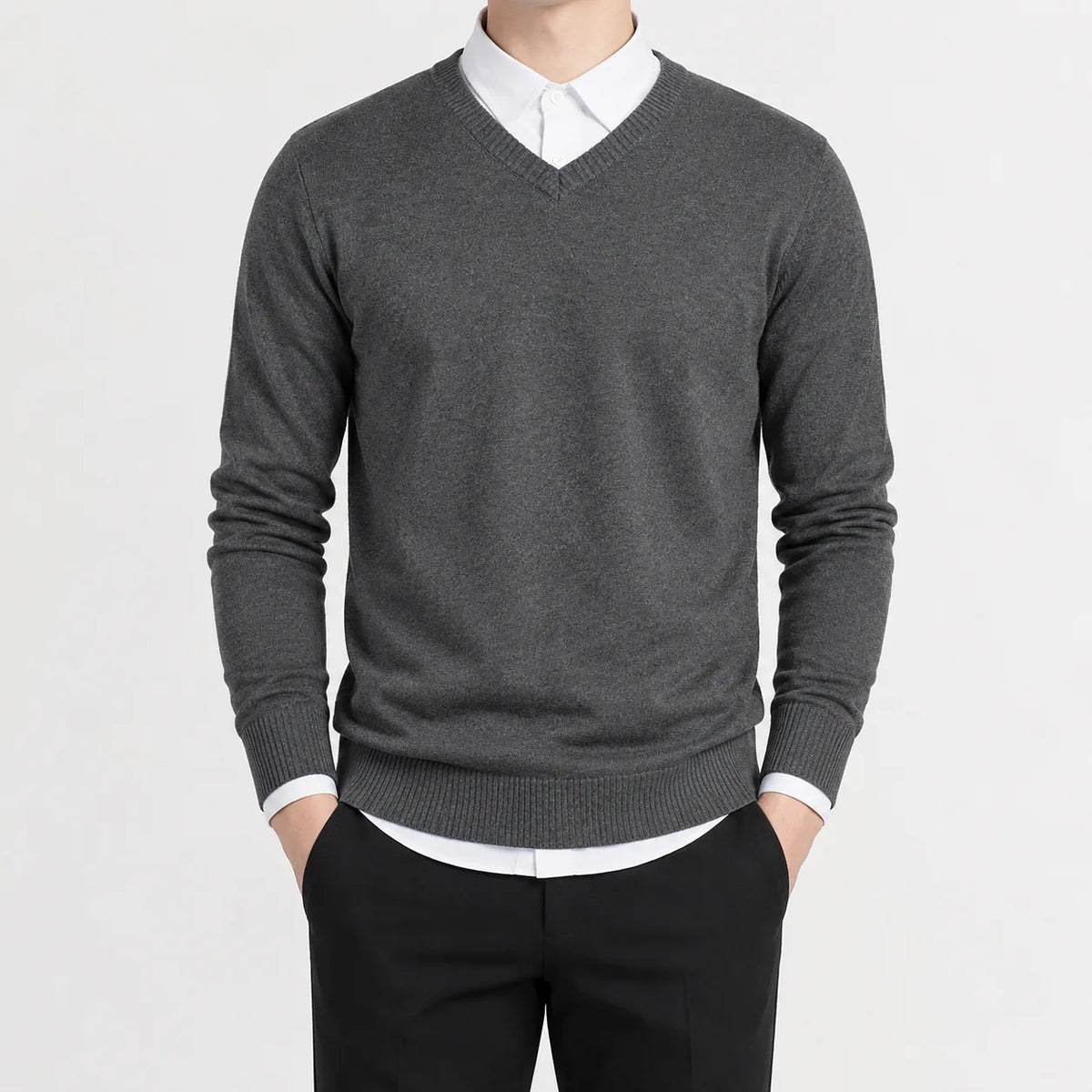 V-neck trui met lange mouwen