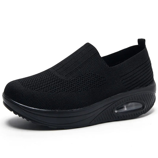 Slip-on sneakers met ademende bovenkant