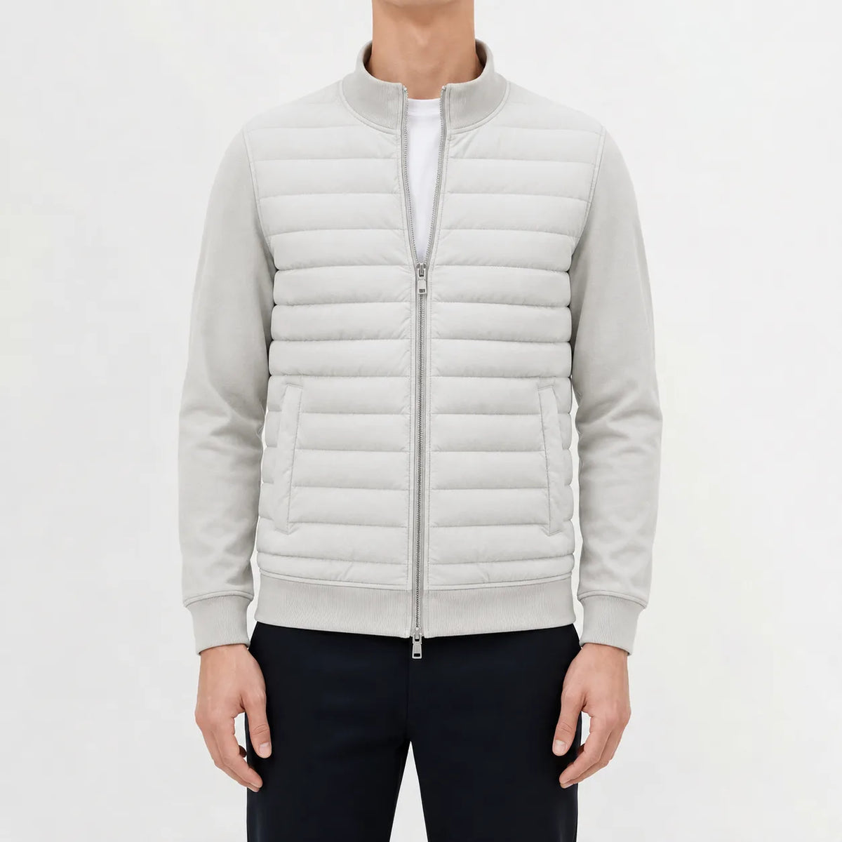 Puffer jacket met quilted design