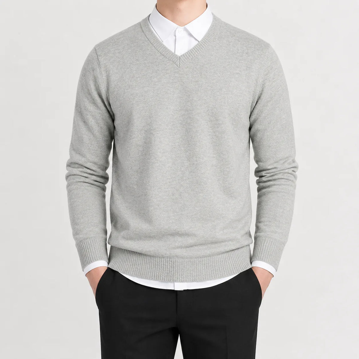 V-neck trui met lange mouwen