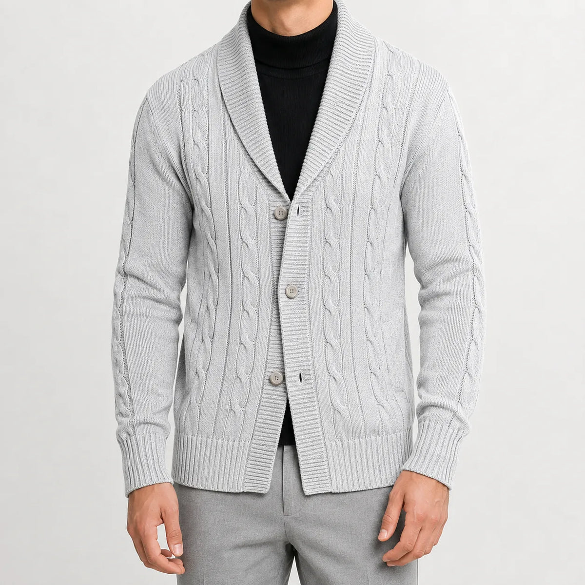 Cardigan met kabel breipatroon