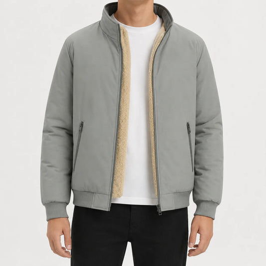 Puffer jacket met fleece lining
