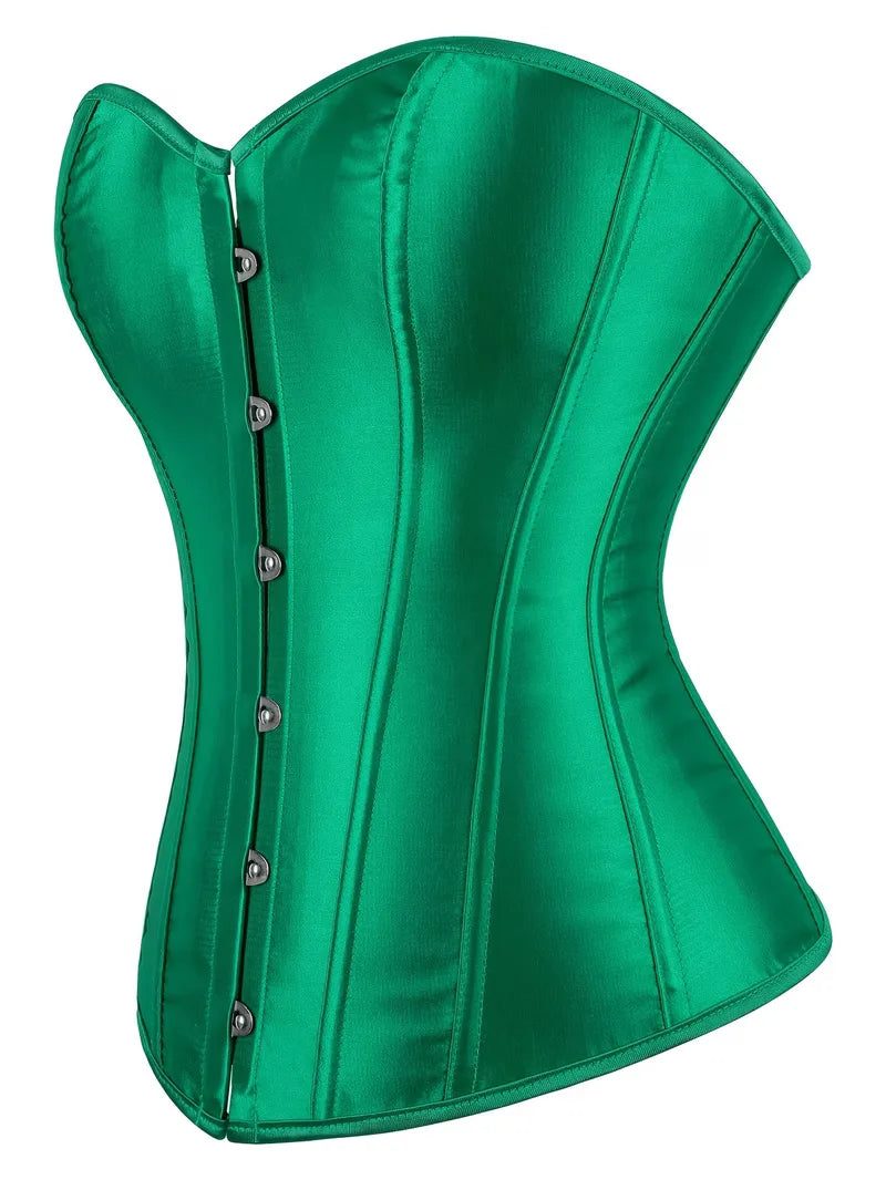 Strapless corset met vetersluiting en knoopsluiting