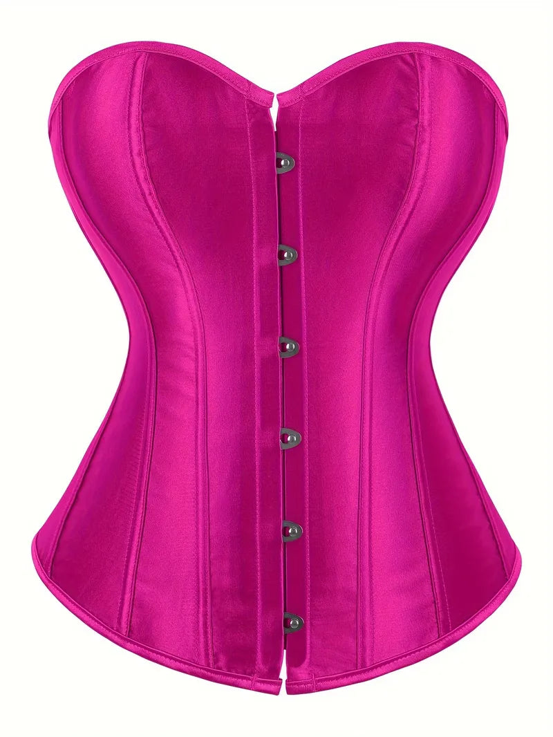 Strapless corset met vetersluiting en knoopsluiting