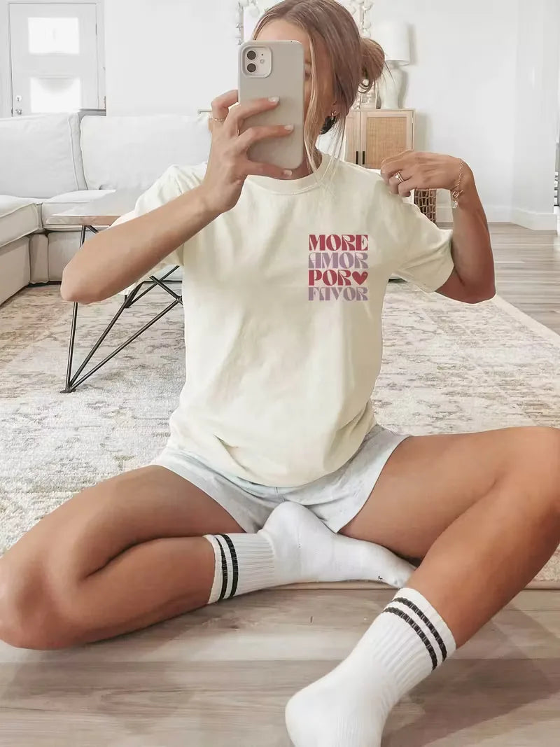 T-shirt met print en korte mouwen
