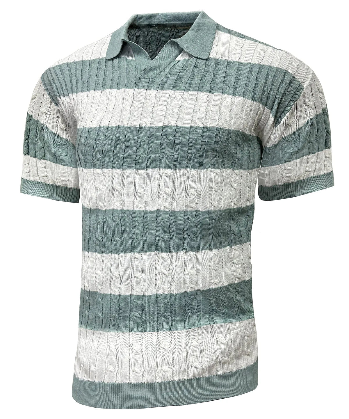 Polo met V-neck en korte mouwen