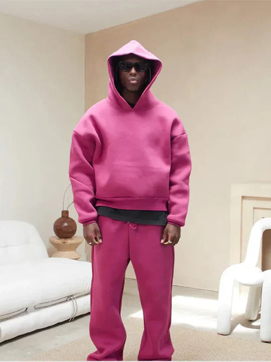 Tracksuit met hoodie en losse pasvorm