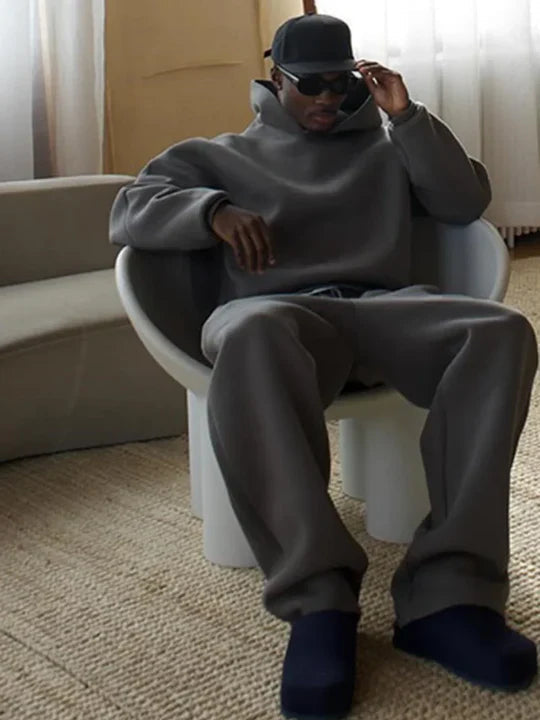 Tracksuit met hoodie en losse pasvorm
