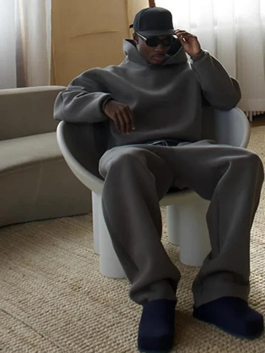 Tracksuit met hoodie en losse pasvorm