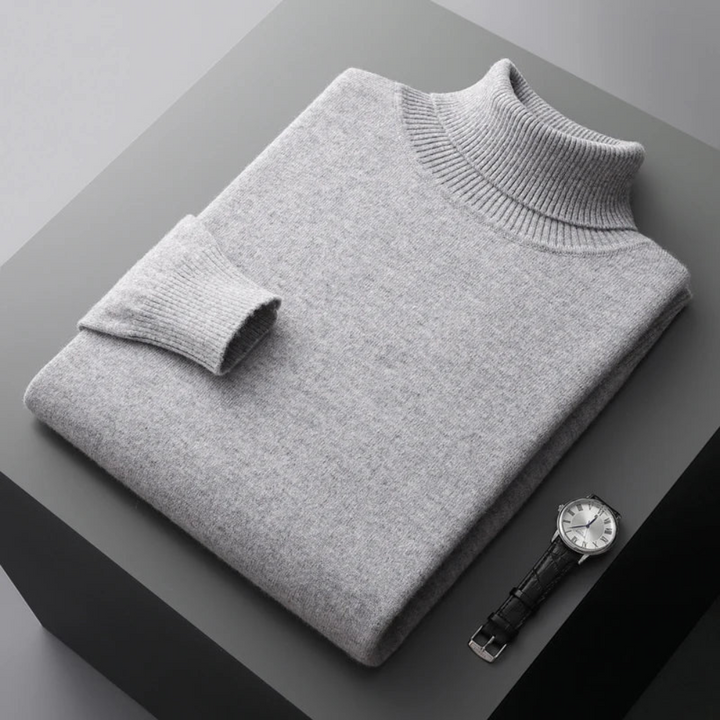 Trui met hoge turtleneck kraag en lange mouwen