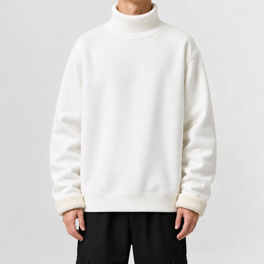 Fleece-lined trui met turtle neckline