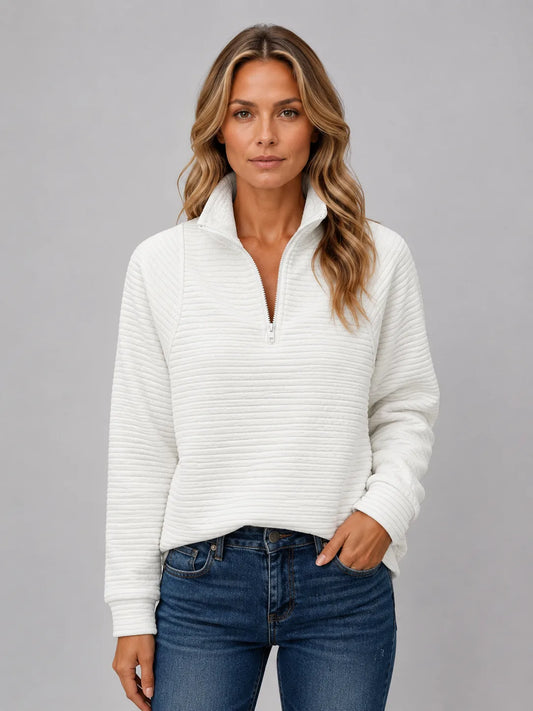 Pullover met halve rits