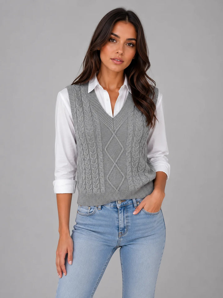 Sweater vest met V-hals