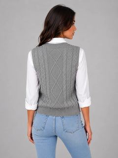 Sweater vest met V-hals
