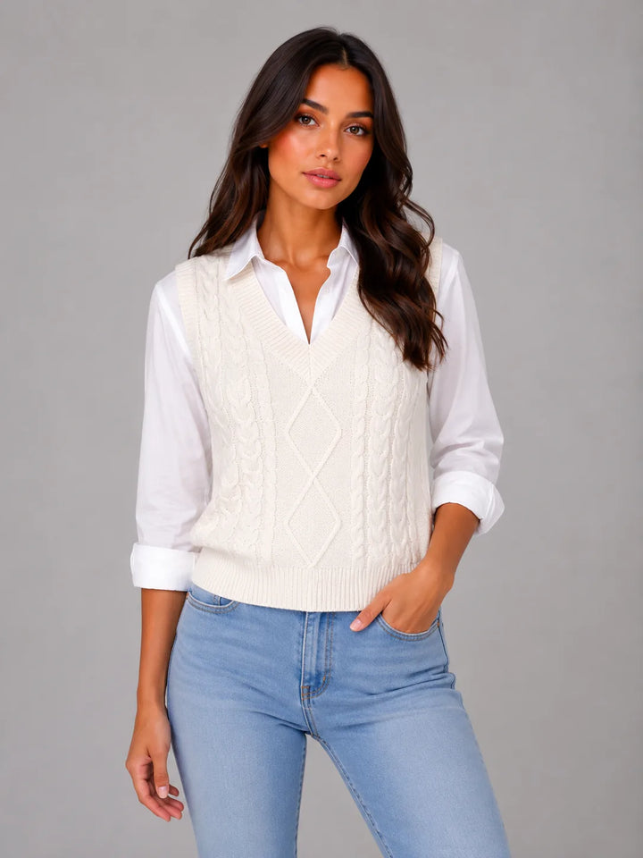 Sweater vest met V-hals