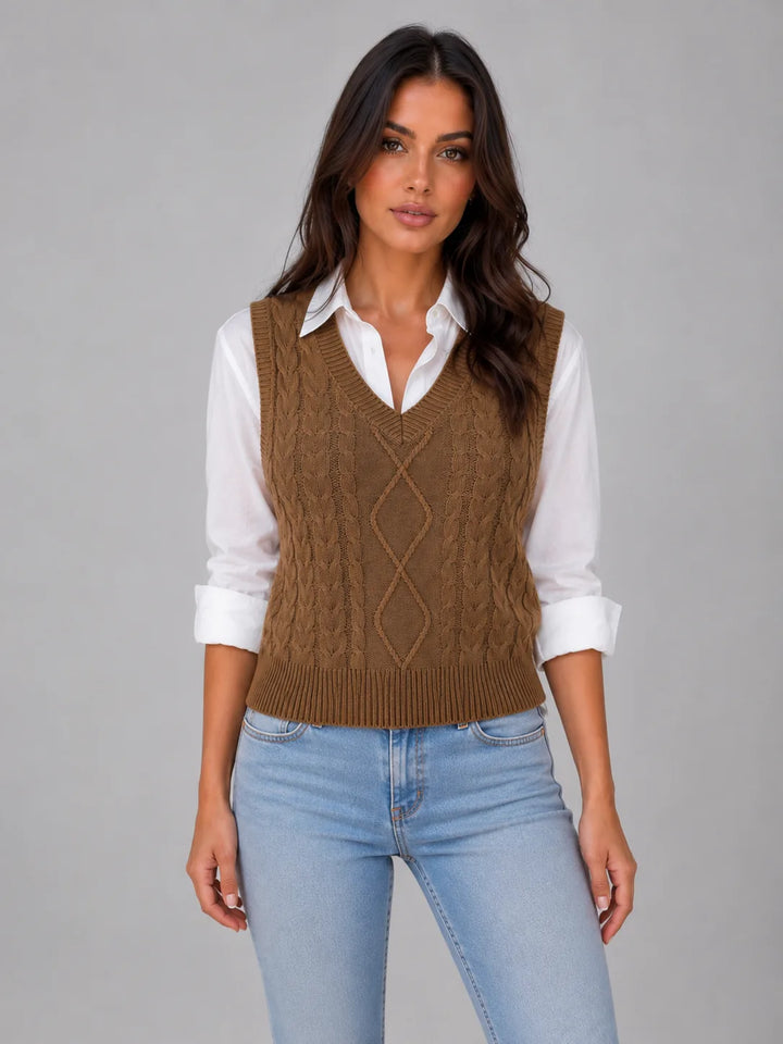 Sweater vest met V-hals