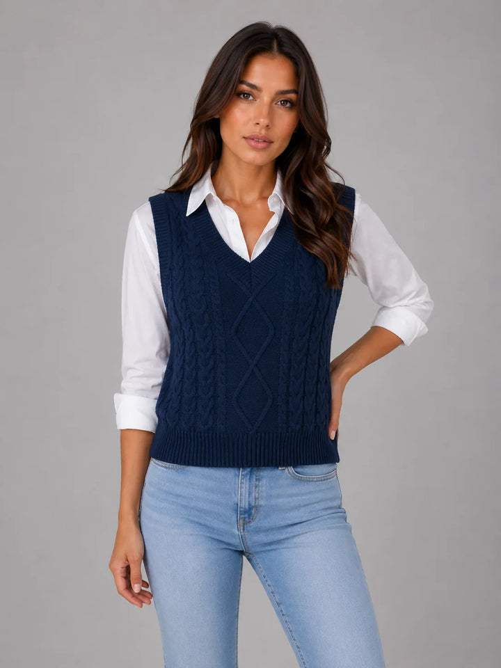 Sweater vest met V-hals