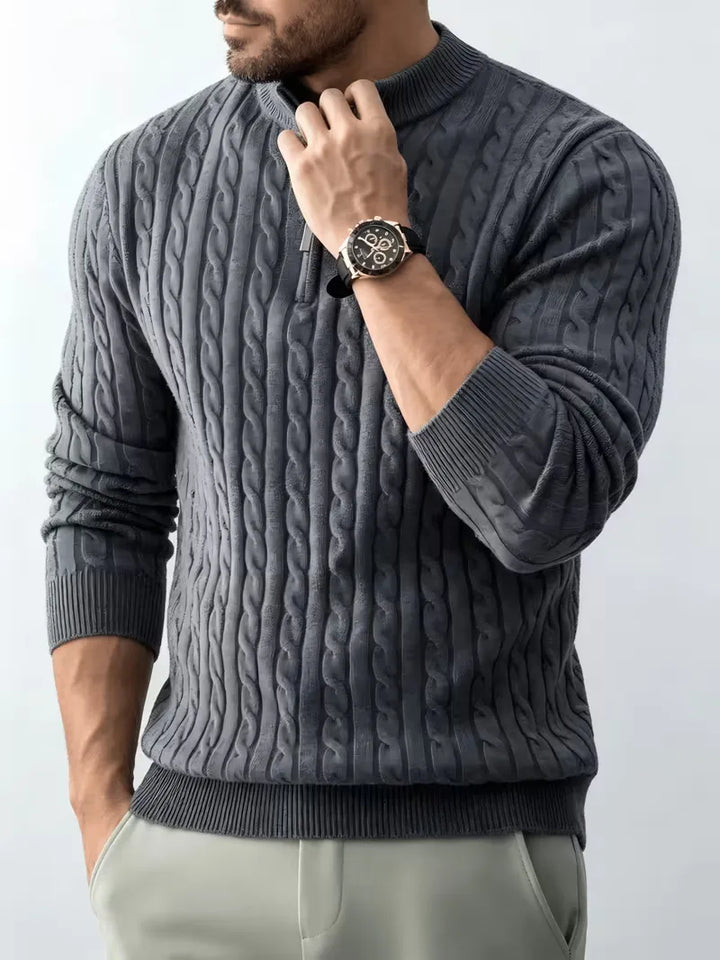 Kabeltrui met half-zip