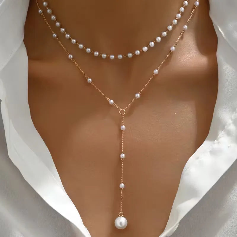 Ketting met faux parels