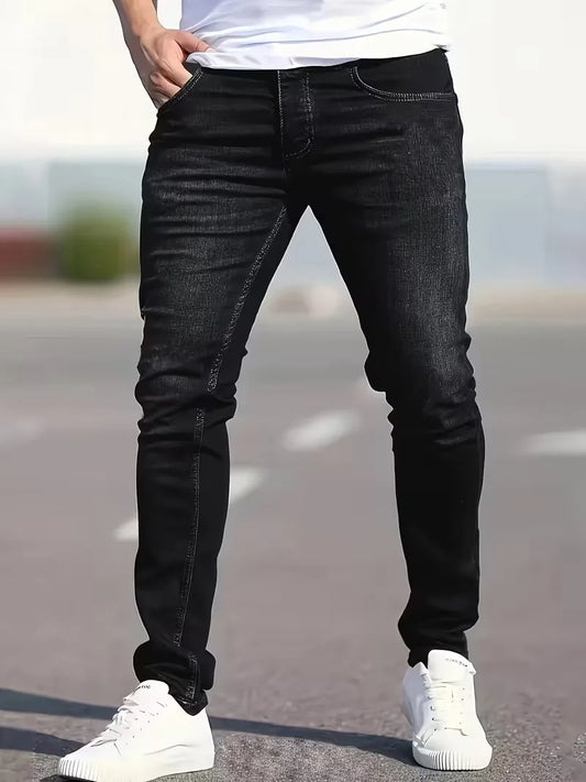 Slim fit jeans met vijf-pocket ontwerp
