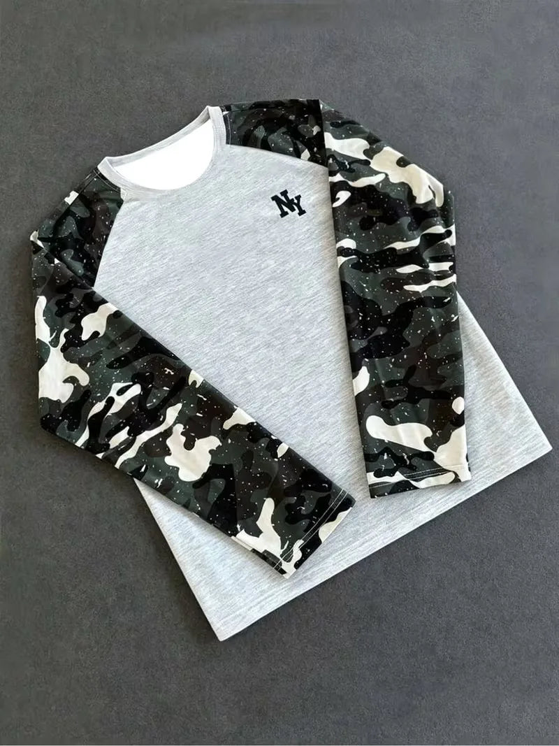 Longsleeve T-shirt met contrast