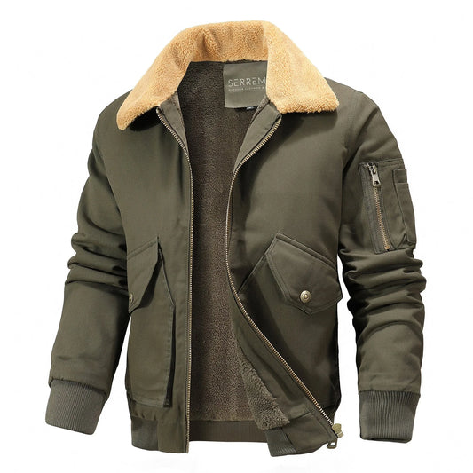 Bomberjack met shearling kraag