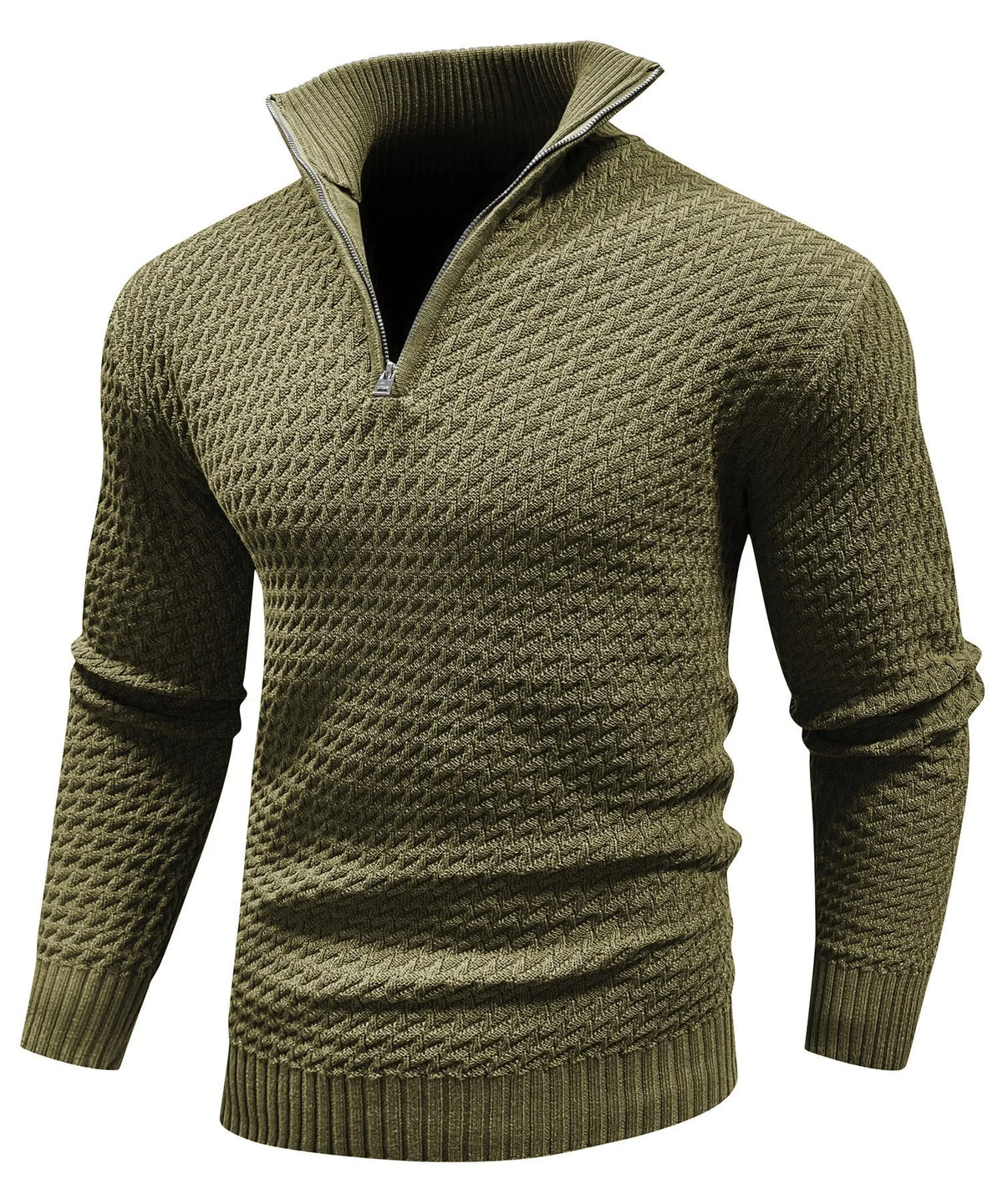 Zip-up trui met turtle
